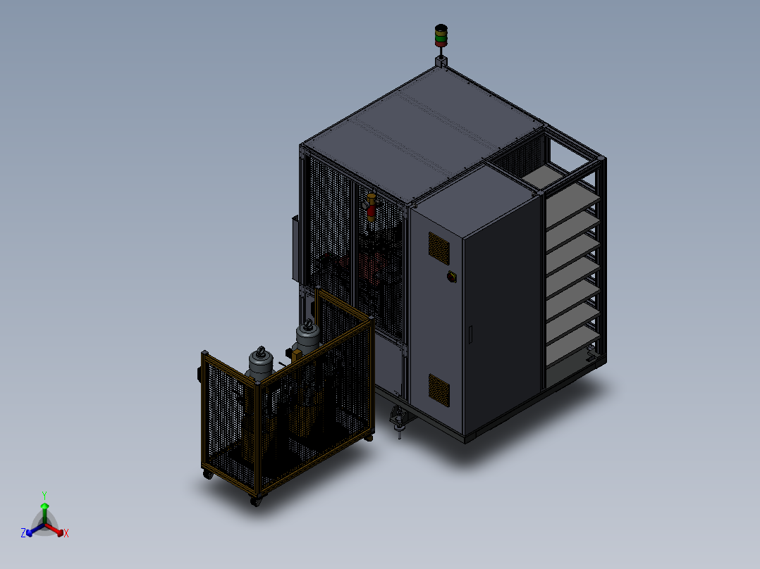 柳汽汽车部件涂胶机正等轴测图