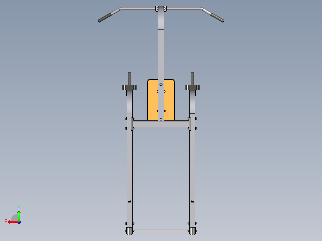 Body-Solid力量健身器械3D数模图纸 STP格式后视图