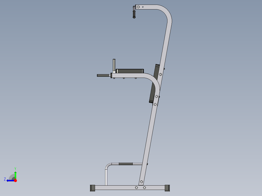 Body-Solid力量健身器械3D数模图纸 STP格式右视图