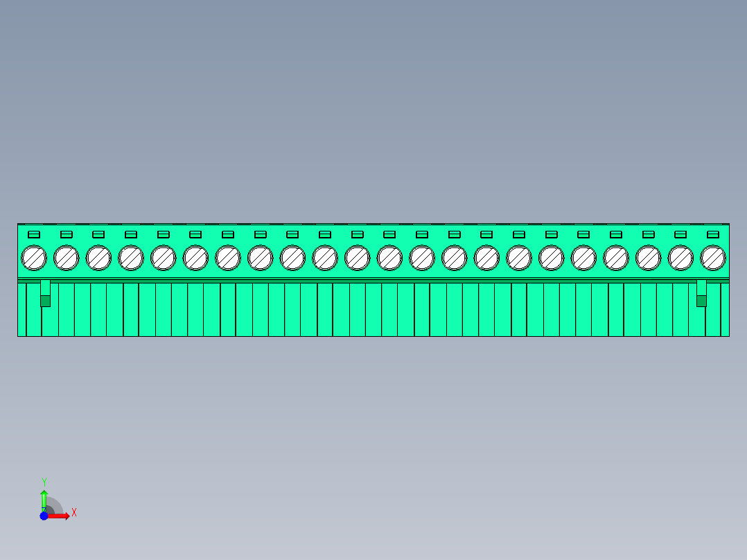 DEGSON 2EDG 系列 5.0mm 可插拔接线端子组-2EDGK-5.0-22P-14-00AH前视图
