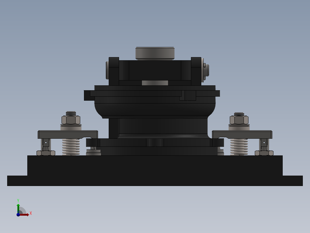 车床连接座钻中心孔φ17.5三维夹具SolidWorks】前视图