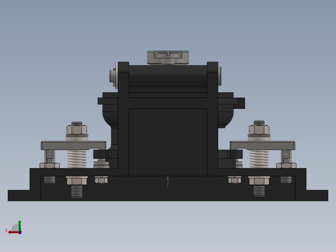 车床连接座钻中心孔φ17.5三维夹具SolidWorks】后视图