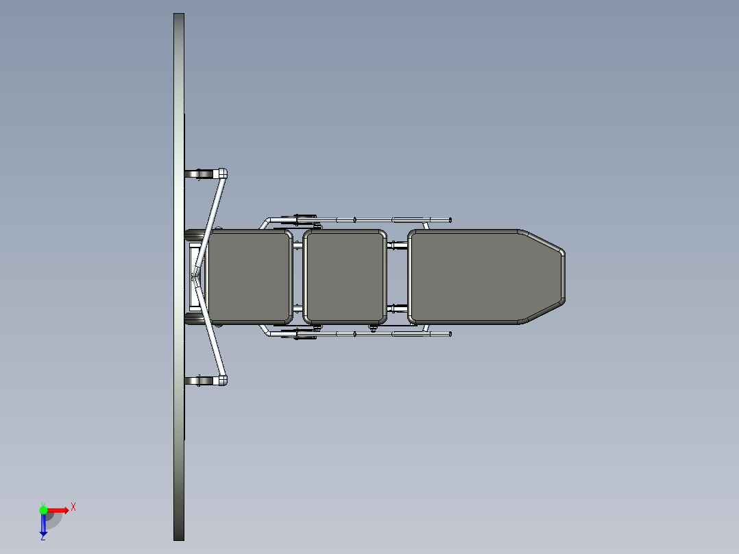 部分瘫痪患者物理治疗设备俯视图