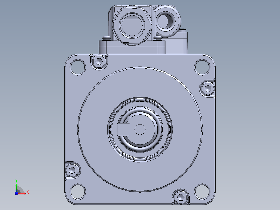 汇川电机（400w刹车）MS1H4-40B30CB-A334Z 外形图前视图