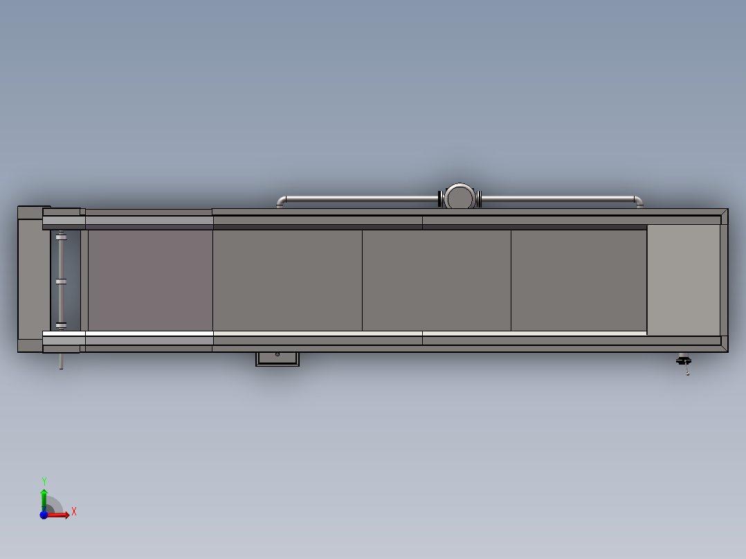 冷却 蒸煮 杀菌线模型含三维+CAD前视图