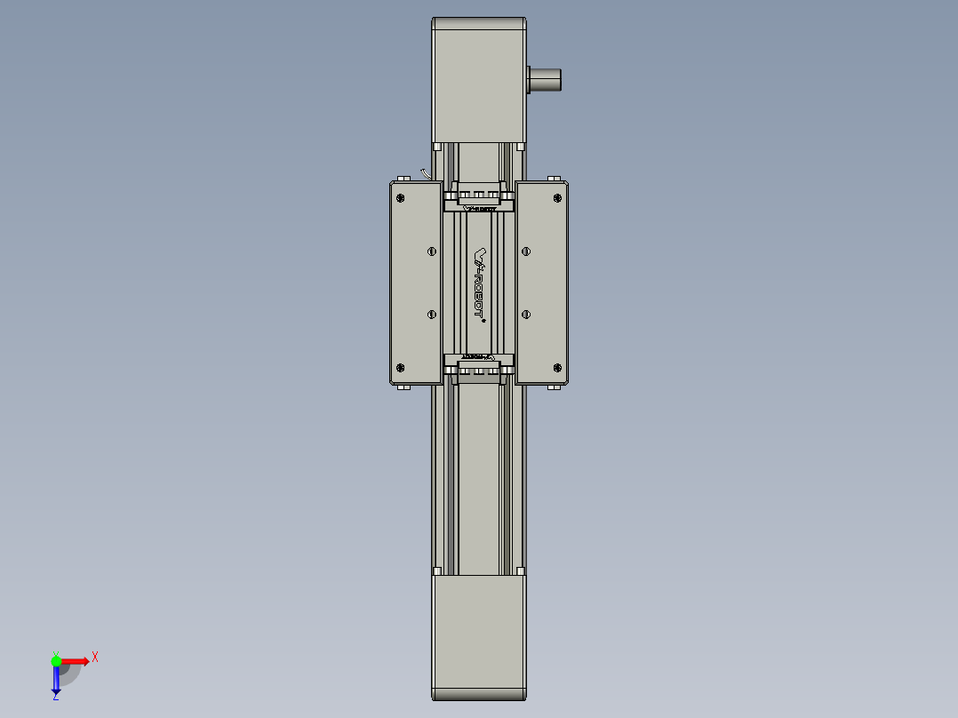 威洛博直线电机模组EB6-L140-S100-光轴俯视图