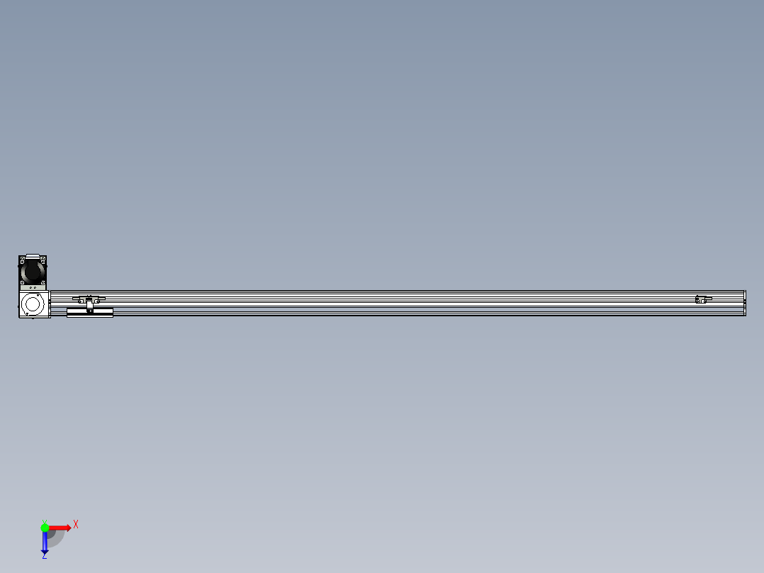 同步带滑台-半封闭B10H-L45-S1450-LD-P40-D3俯视图