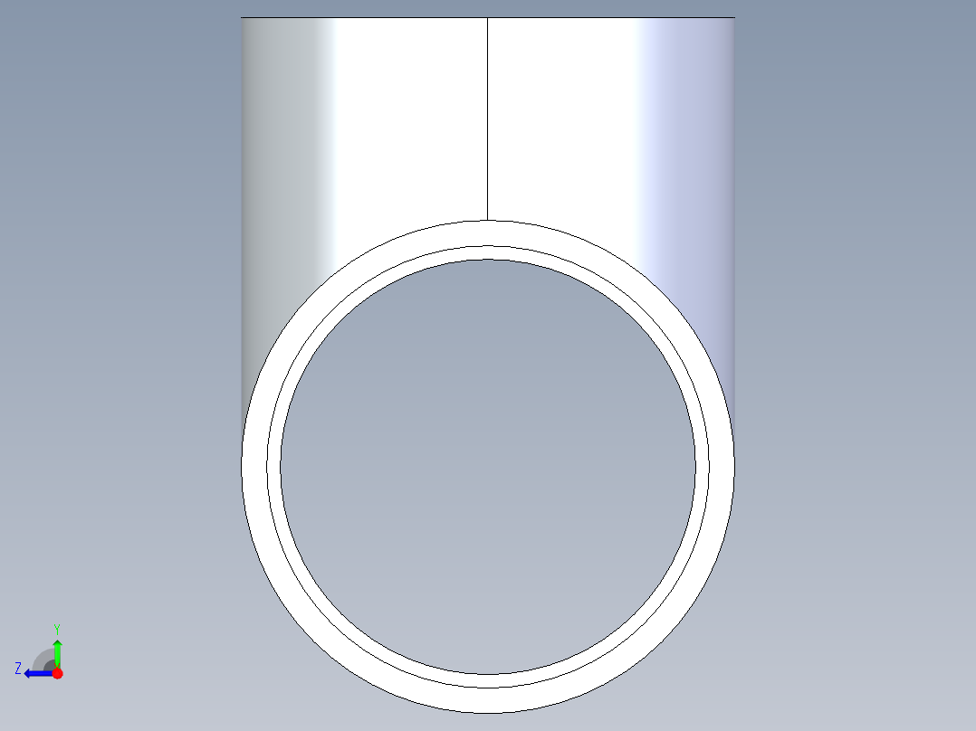 聚氯乙烯配件02A-Sch80_ReducingTee_SxSxS_801-628FB_10in x 8in右视图
