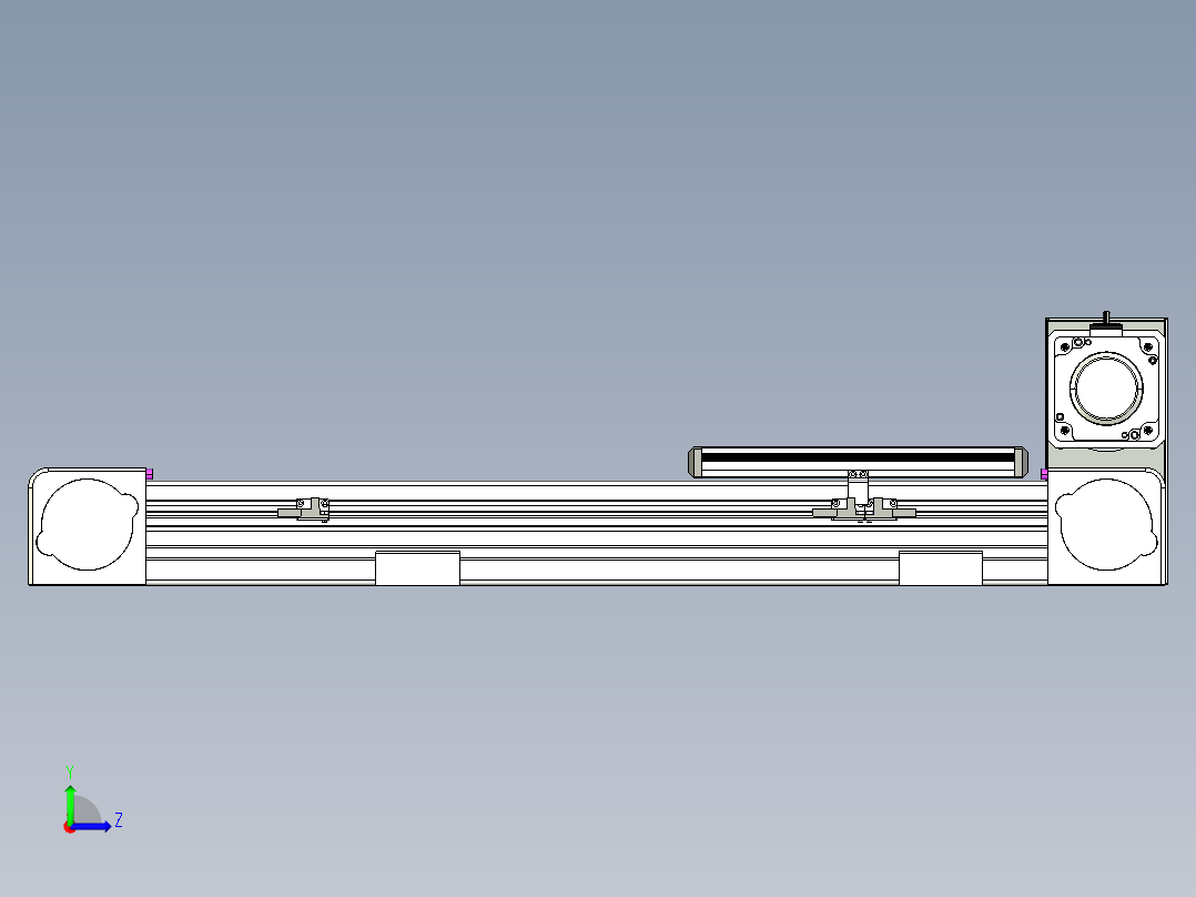 同步带滑台-欧规B8-L88-S400-L-ZP75-D3-N10左视图