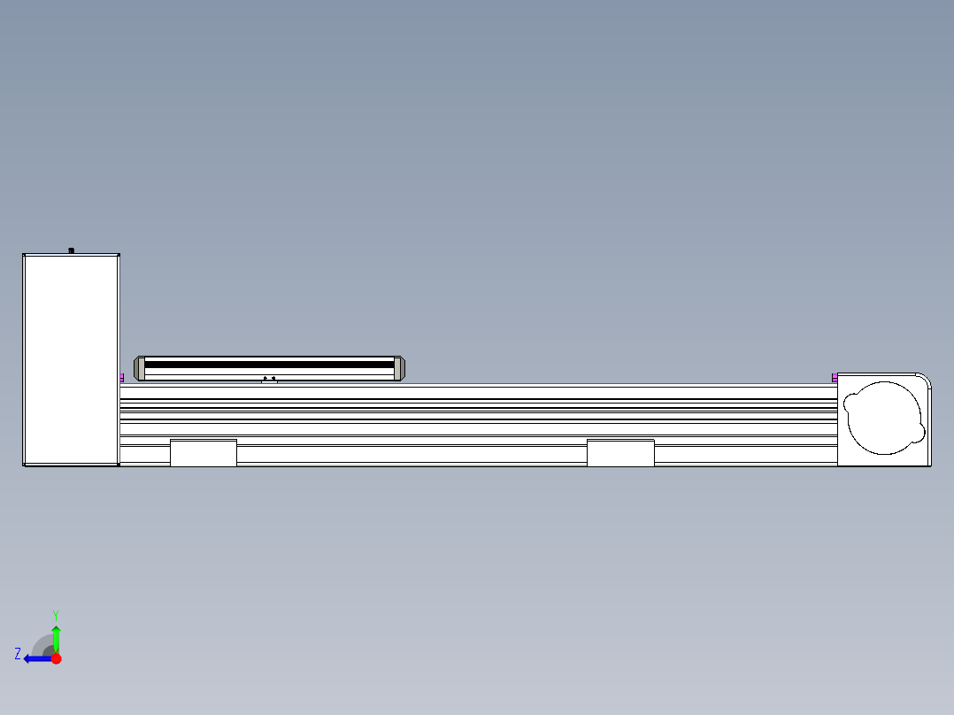 同步带滑台-欧规B8-L88-S400-L-ZP75-D3-N10右视图