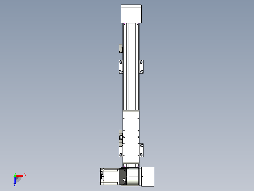 同步带滑台-欧规B8-L88-S400-L-ZP75-D3-N10俯视图