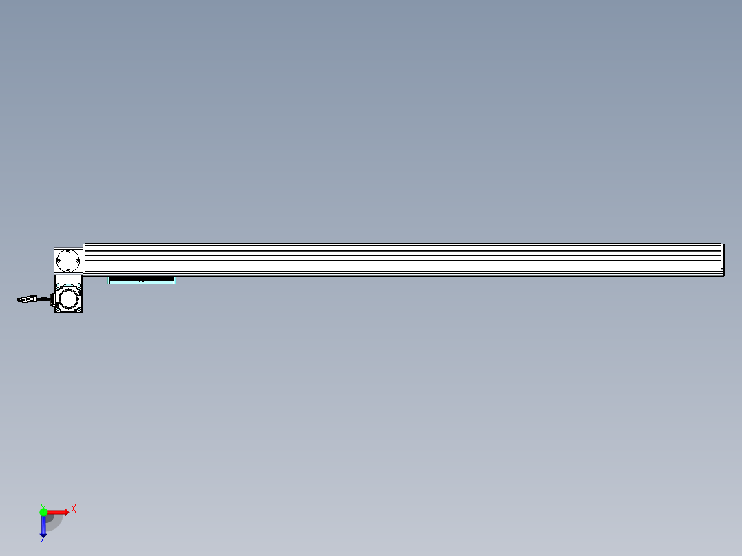 威洛博VBC同步带传动一无尘环境VBC14-L45-S1200-BLU-ZP40-C3俯视图