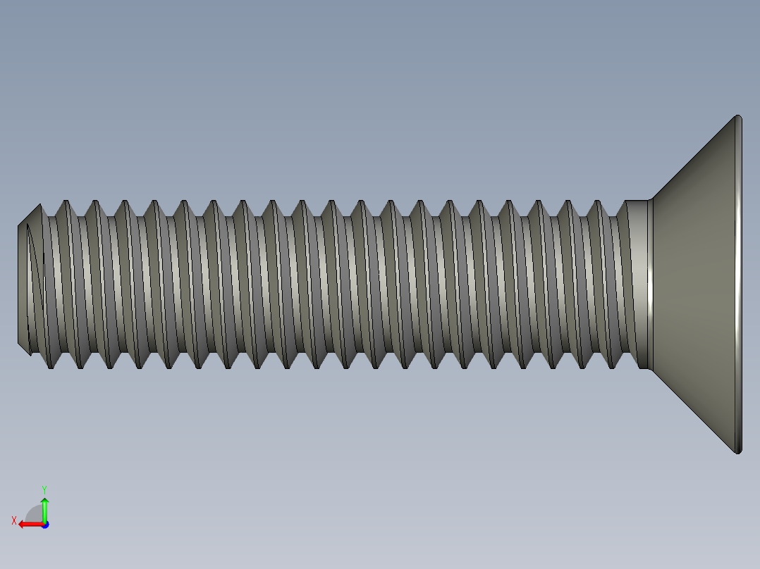 制沉头螺钉-M4_Counter_sunk_15后视图