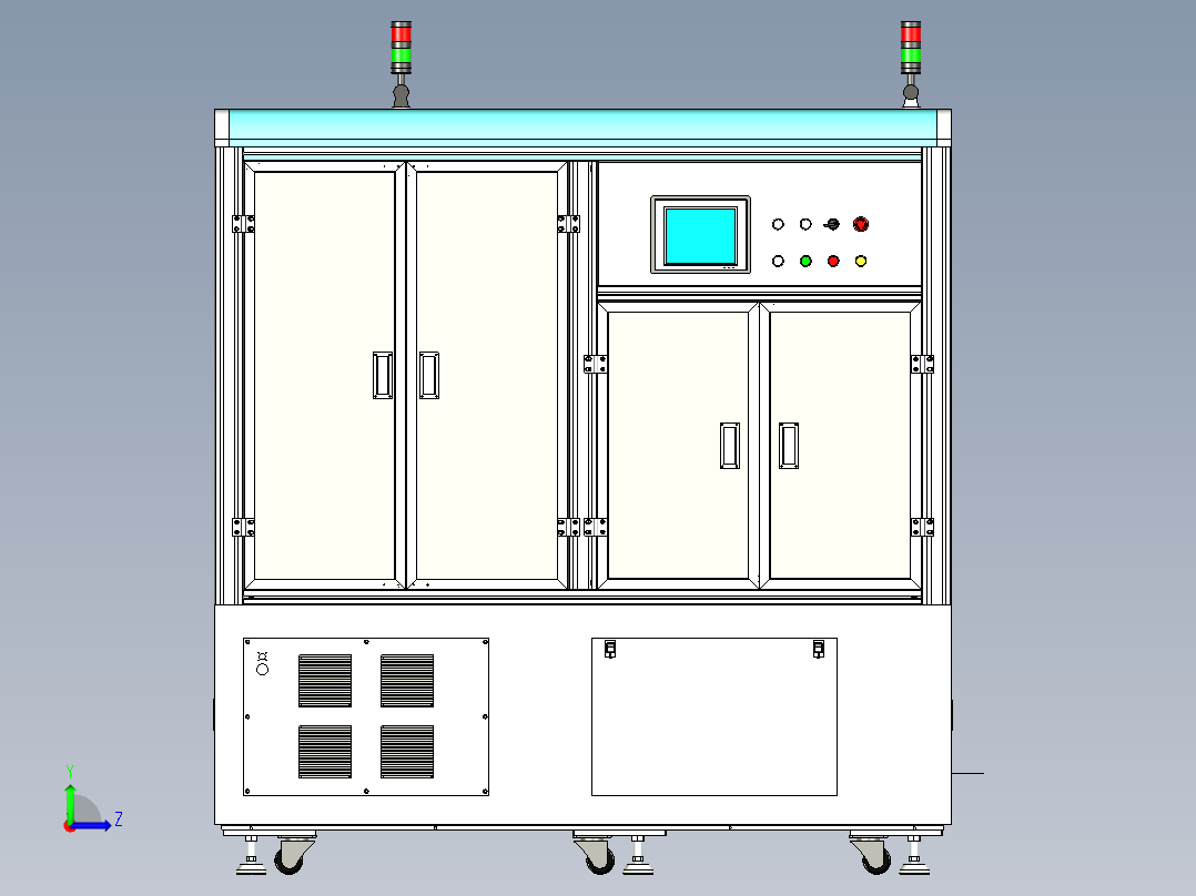 拆封机总装左视图
