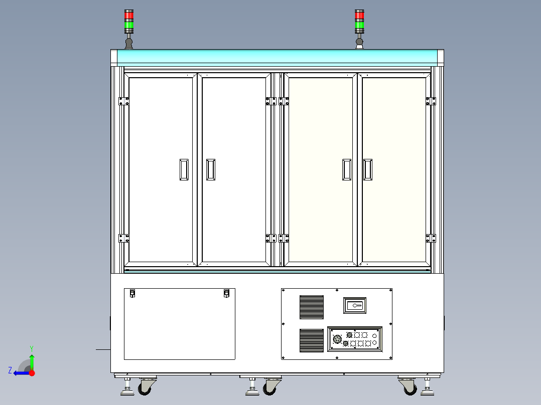 拆封机总装右视图
