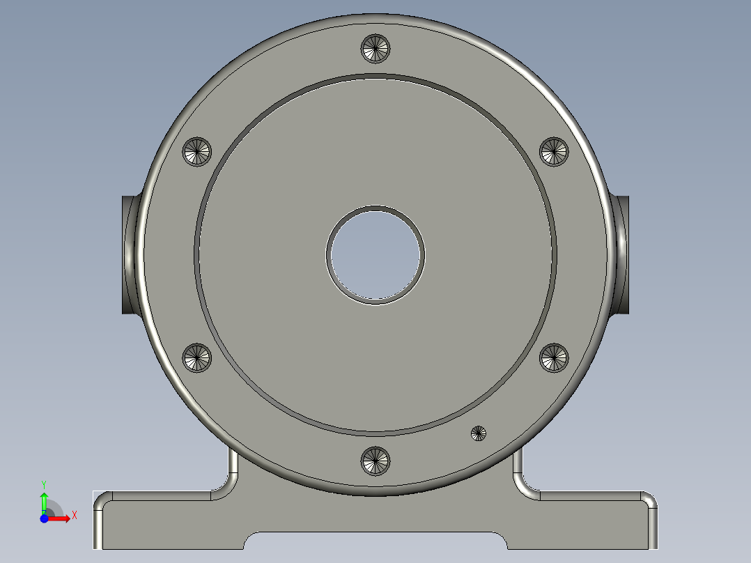 泵体铣端面夹具（CAD图+UG三维）前视图