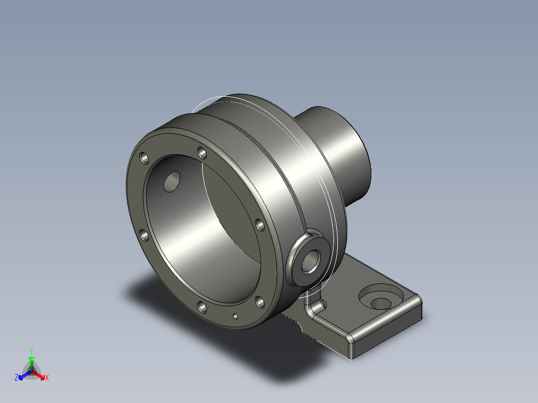 泵体铣端面夹具（CAD图+UG三维）正等轴测图