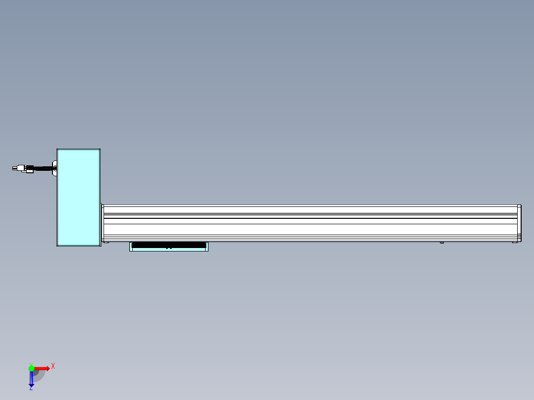 威洛博VBC同步带传动一无尘环境VBC14-L45-S550-BRD-ZP75-C3俯视图