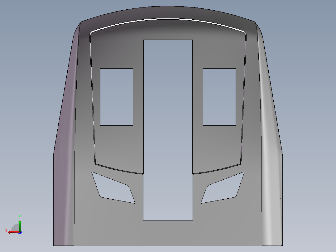 不锈钢地铁车体结构三维SW模型338722==60后视图