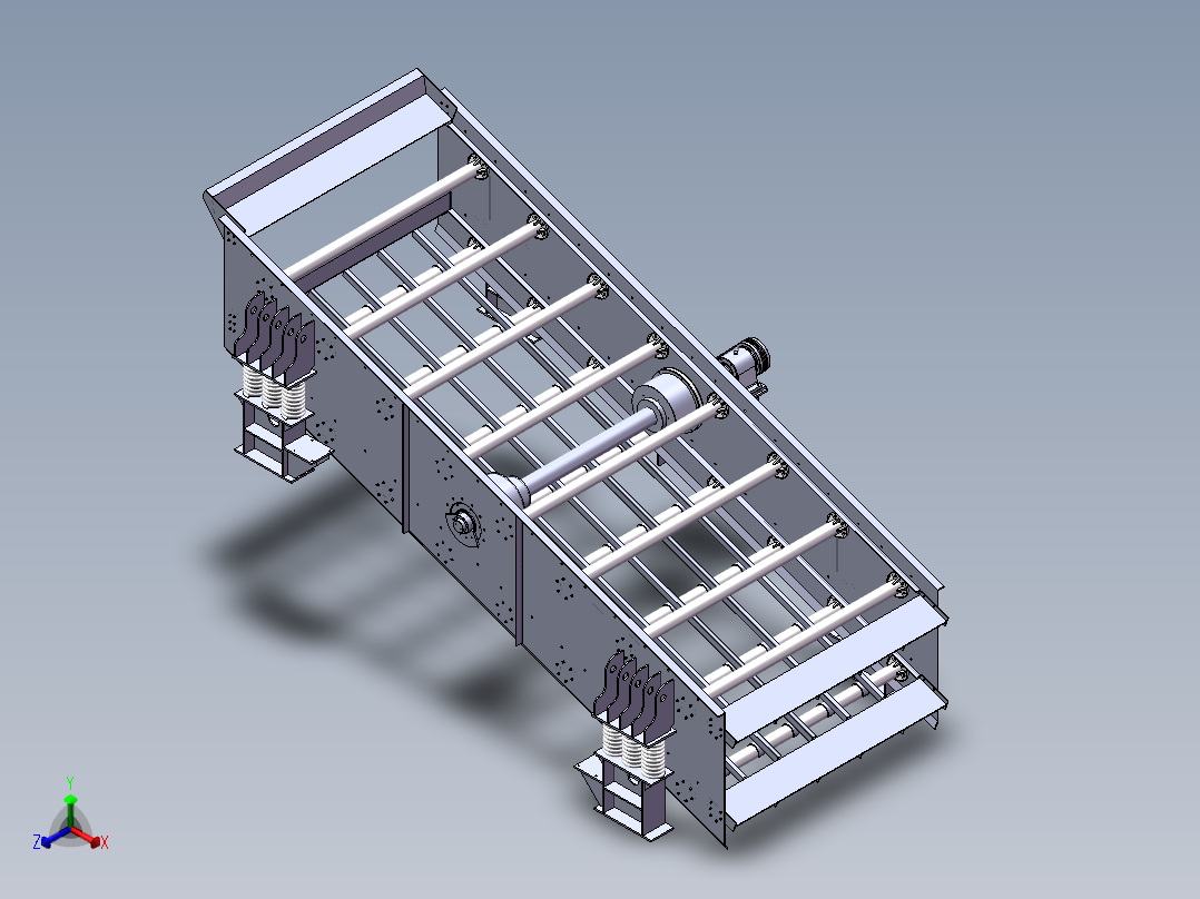 基于SW饲料振动筛设计含三维图正等轴测图