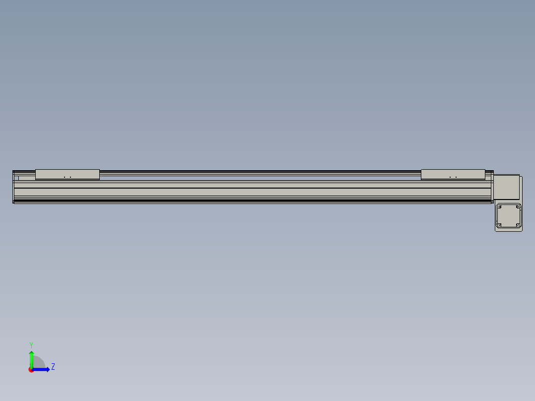 直线模组LHB21-L40-S1350-RD设计图纸左视图