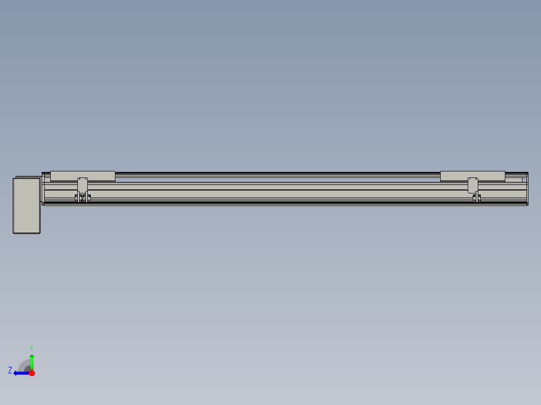 直线模组LHB21-L40-S1350-RD设计图纸右视图