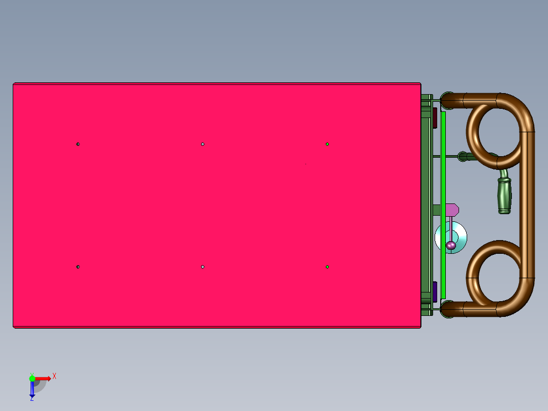 移动式升高装卸小型车俯视图