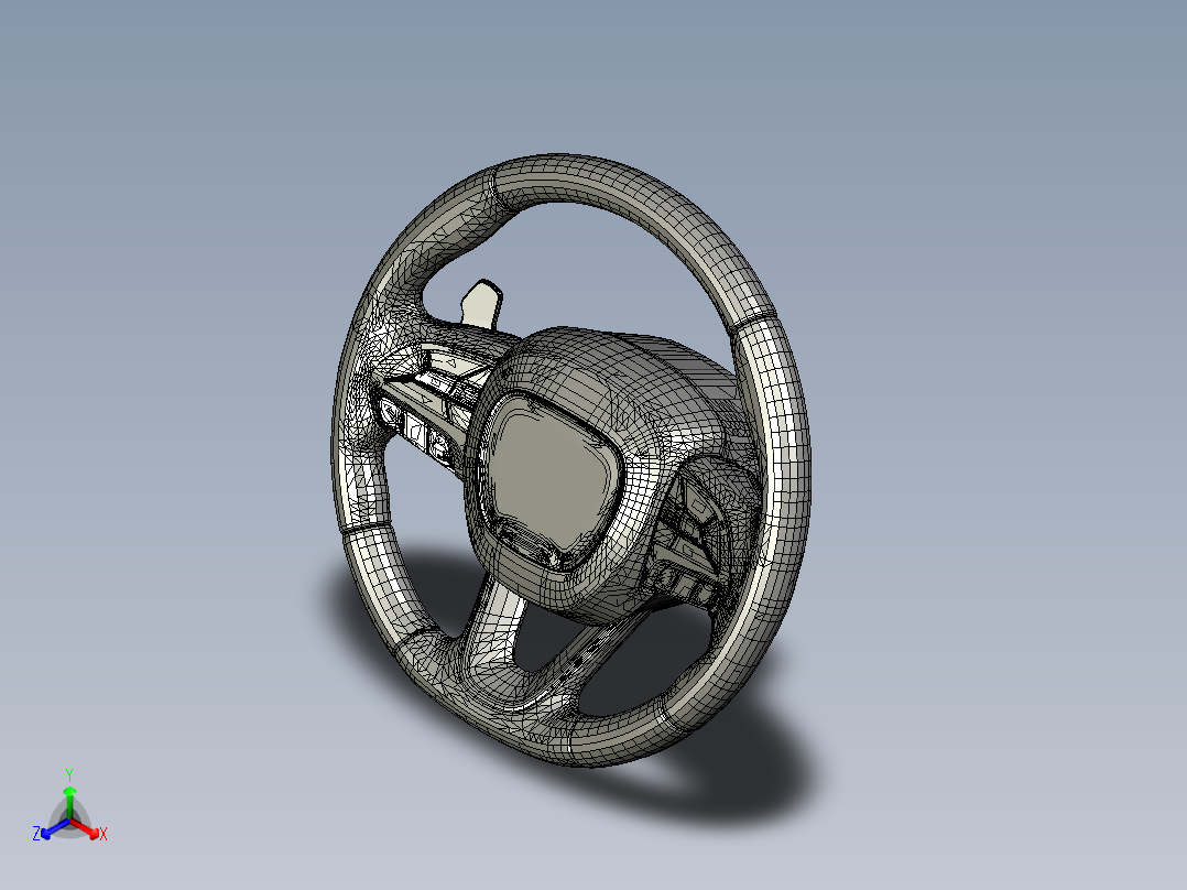 方向盘正等轴测图