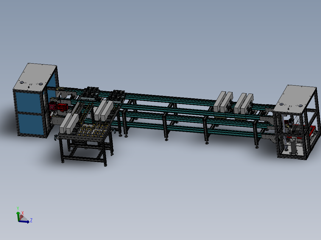 上下料倍速链循环输送线sw18可编辑