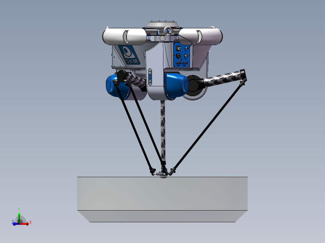 并联机器人Delta蜘蛛手机械人<span style='color: red'>3D</span>模型