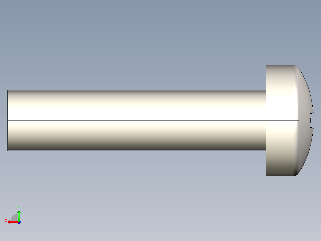 螺丝 M3 十字盘头-M3 x 13 Screw head.STEP后视图