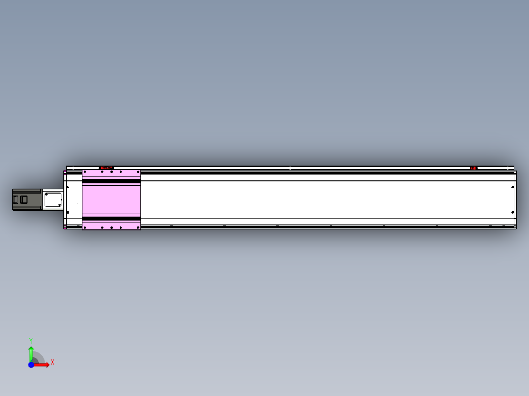 VF丝杆传动-一般环境VF22-L20-C-S1350-BC-P75-C4前视图