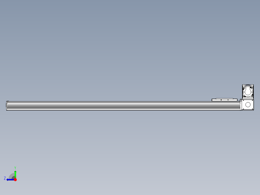 同步带全封闭直线模组TPA-HCB-110D-90-L1150-RU-C-P40-N3右视图