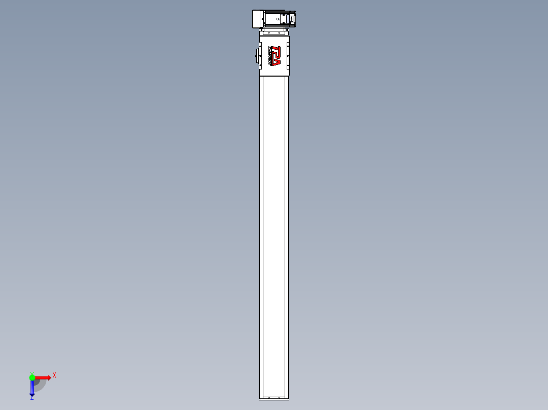 同步带全封闭直线模组TPA-HCB-110D-90-L1150-RU-C-P40-N3俯视图