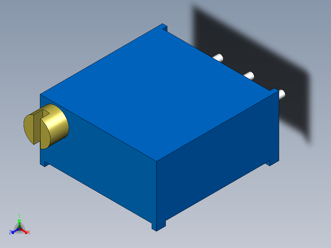 无源元件封装-3296W正等轴测图