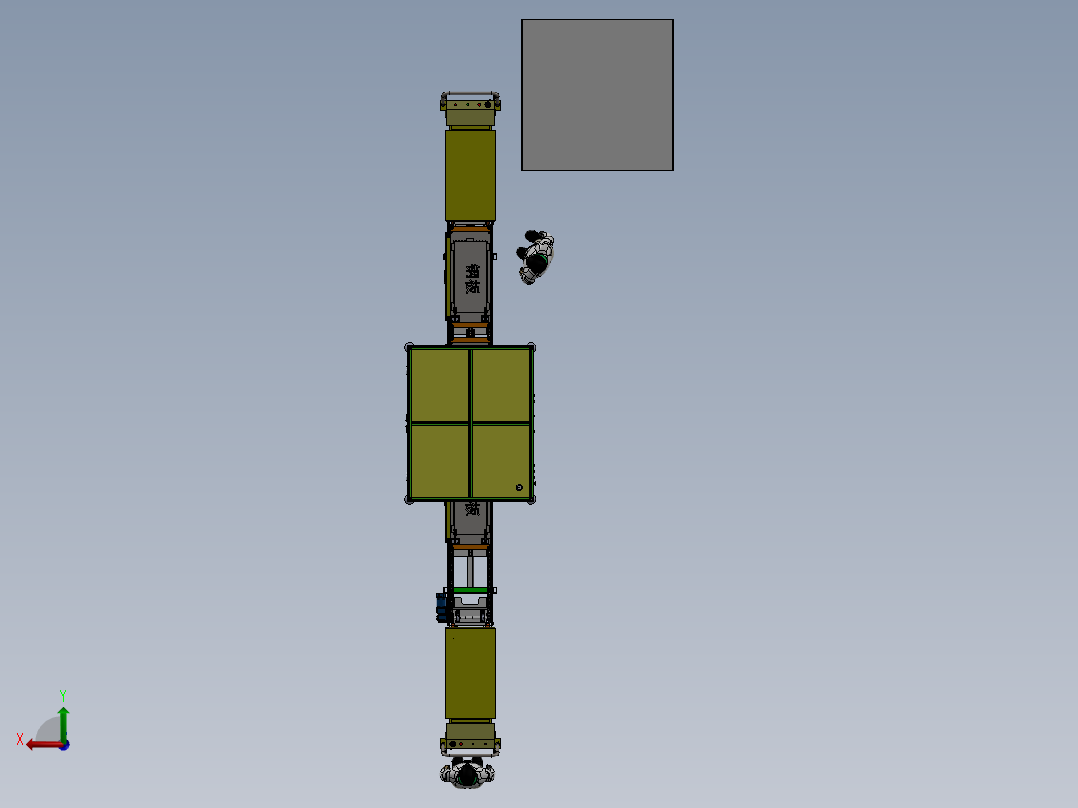 钢板激光切割机后视图