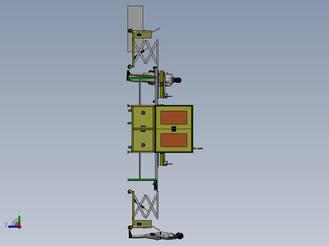 钢板激光切割机右视图