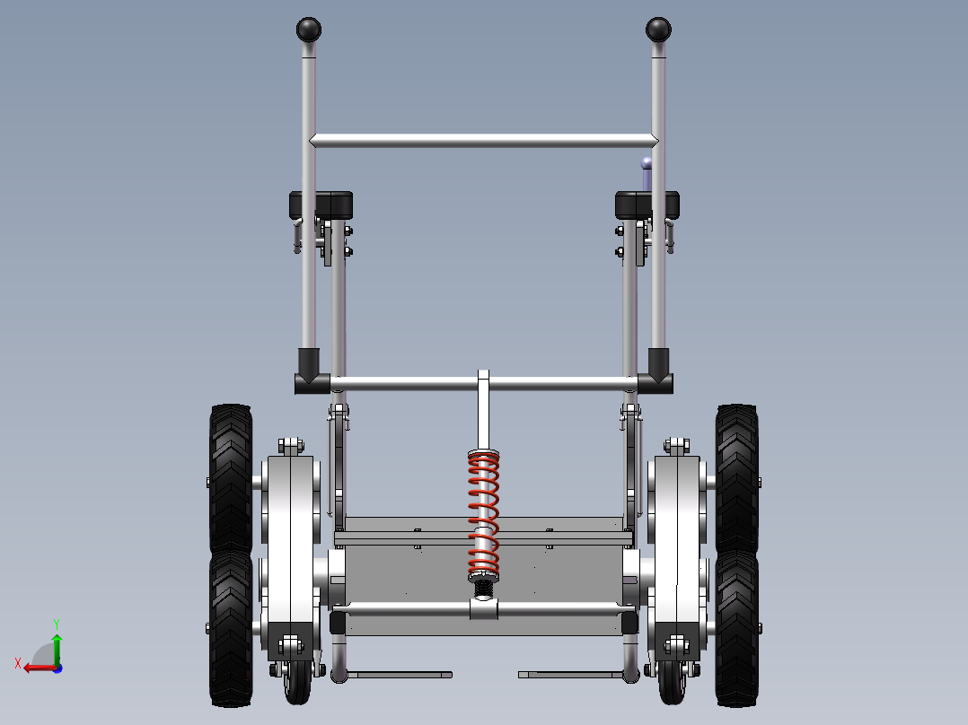 行星轮式爬楼梯轮椅结构设计含三维图===575419===1000后视图