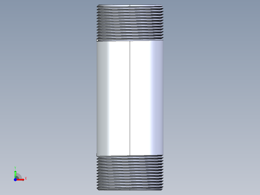 聚氯乙烯配件33-Sch80_Nipple_MPTxMPT_861-298_2.5in x 8in前视图