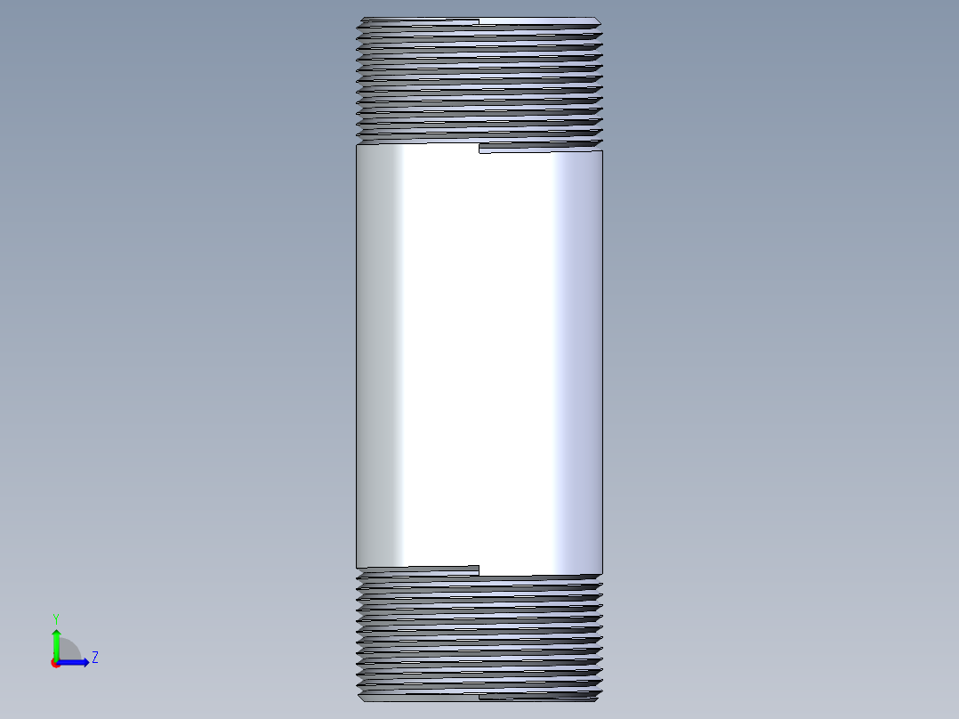 聚氯乙烯配件33-Sch80_Nipple_MPTxMPT_861-298_2.5in x 8in左视图