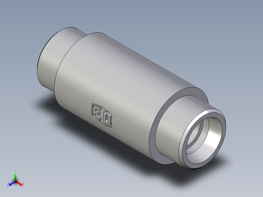 卡套式工业通用硬管接头EO_Weld_bulkhead_fitting_ESV20S71X正等轴测图
