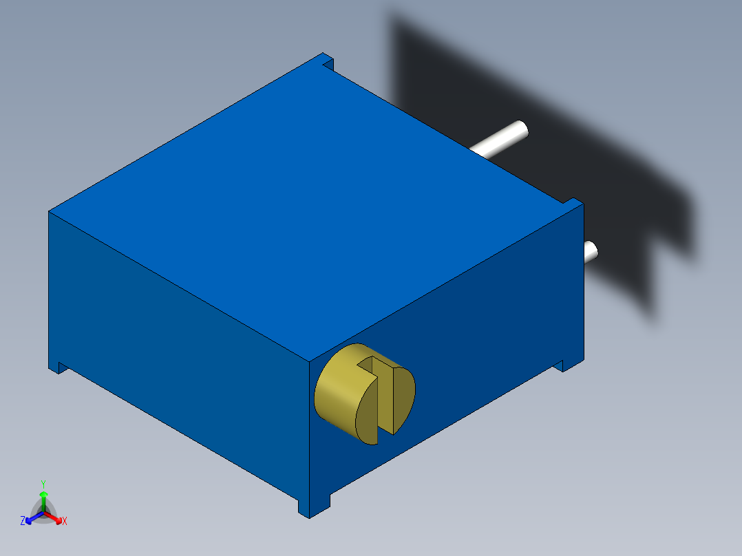 无源元件封装-3296Z正等轴测图