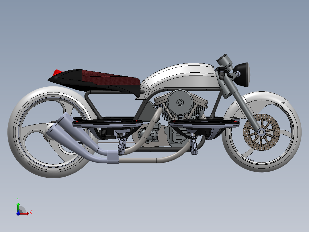 飞行摩托车flying-motorcycle-dronebike-concept-SolidWorks2015前视图