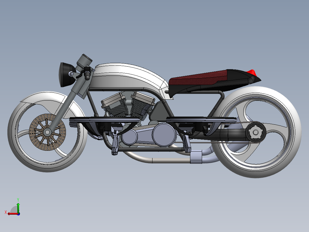 飞行摩托车flying-motorcycle-dronebike-concept-SolidWorks2015后视图