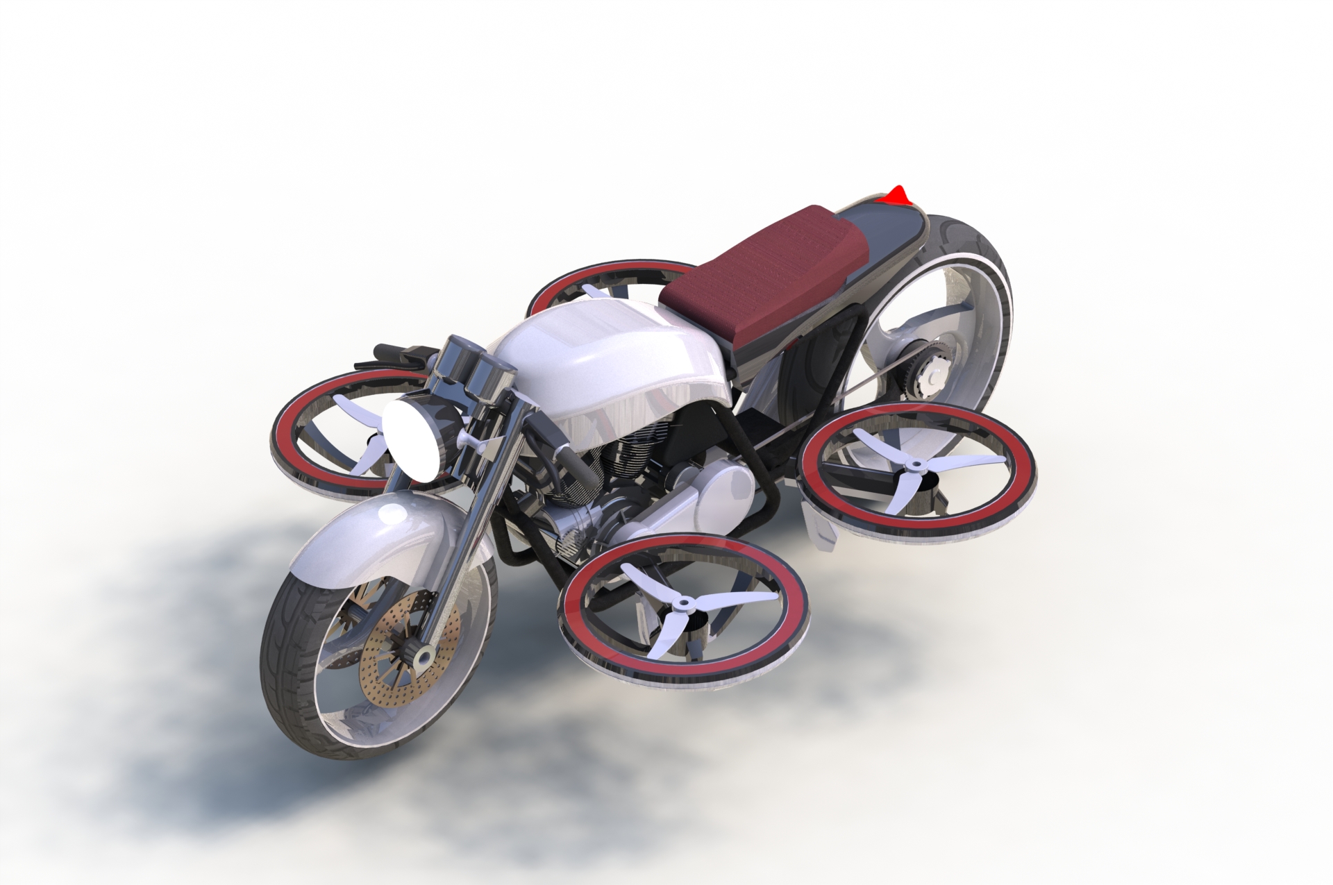 飞行摩托车flying-motorcycle-dronebike-concept-SolidWorks2015