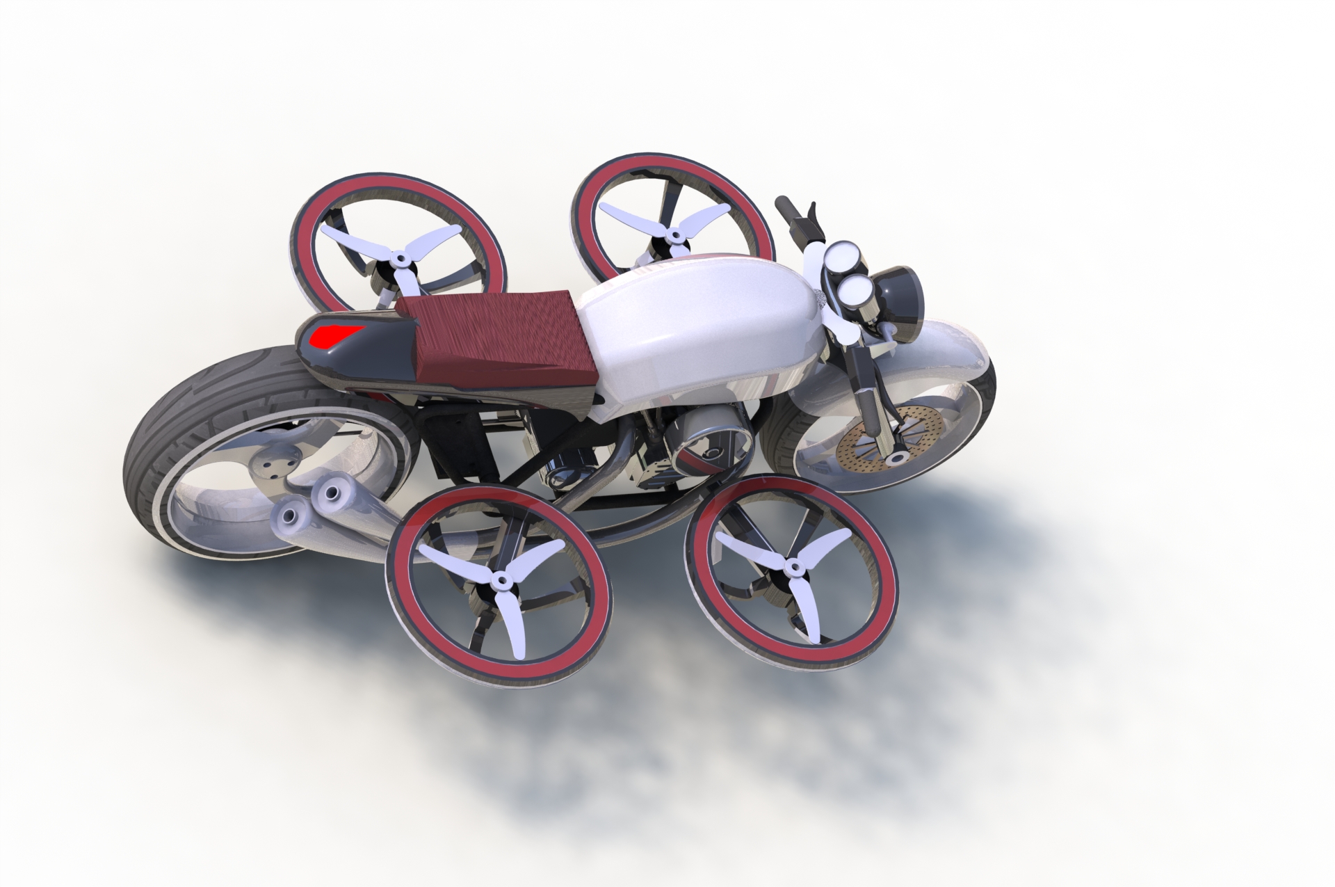 飞行摩托车flying-motorcycle-dronebike-concept-SolidWorks2015