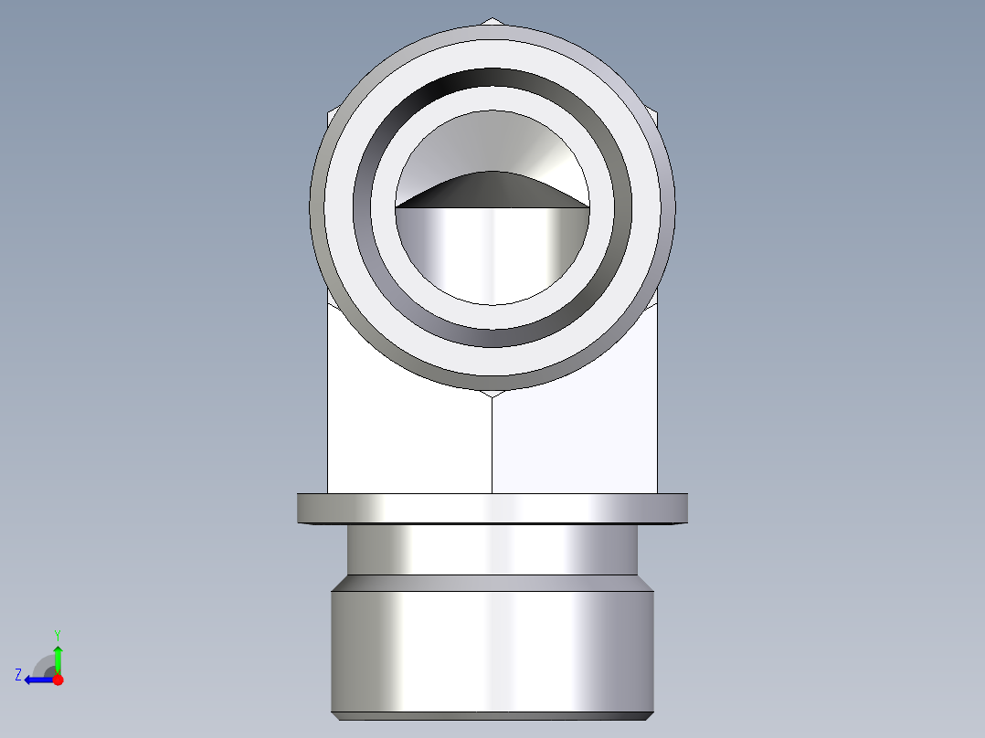 卡套式工业通用硬管接头EO_Male_stud_elbow_WE20SRCFX右视图