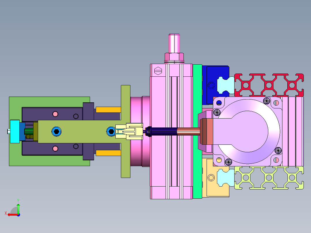 塑料产品搬运的气动抓手后视图