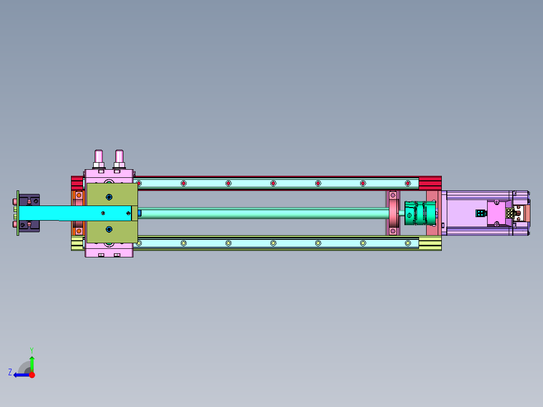 塑料产品搬运的气动抓手右视图