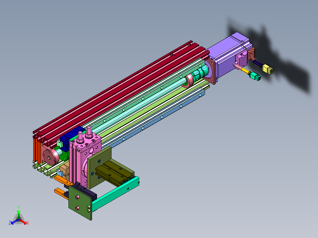 塑料产品搬运的气动抓手正等轴测图